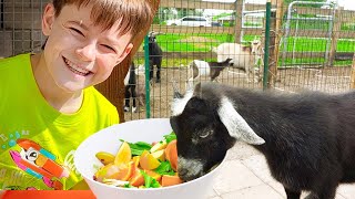 Anabella and Bogdan feed the Animals at the Emirates Park Zoo + more videos for kids