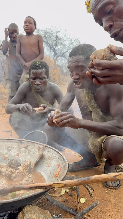 Lunch time with Hadza tribe in the bush