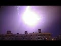 البرق يضرب سماء مدينتي " الإسكندرية " لنصف ساعة بدون توقف وبدون أمطار بشكل غريب و مرعب