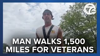 Southeast Michigan man walks across America to raise funds for fellow veterans