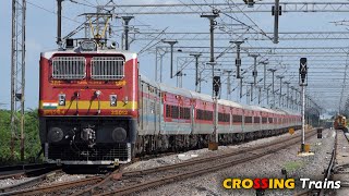 Single Line CROSSING Trains | Route Diverted TRAINS and Regular Express Trains | Indian Railways