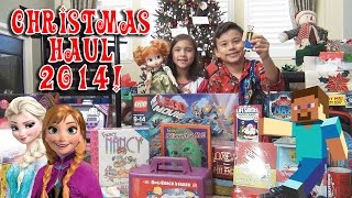 CHRISTMAS HAUL 2014!!! Minecraft, Frozen, LEGO, My Little Pony, Hello Kitty, Candy!