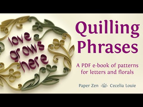 A Guidebook On Paper Quilling: How To Craft Stylish Paper Quilling Patterns:  Paper Quilled Monogram (Paperback)