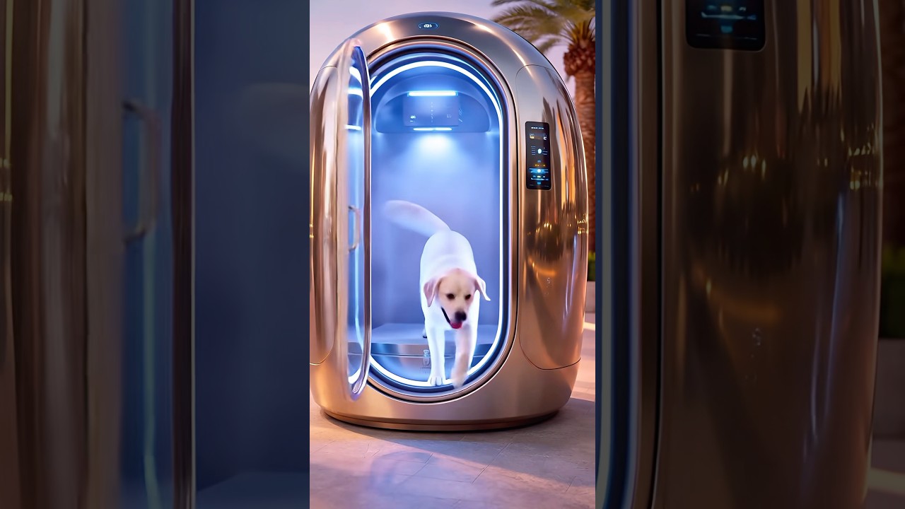 Dubai’s Future AI pet shower machine! WOW! 😱 in 2030? 