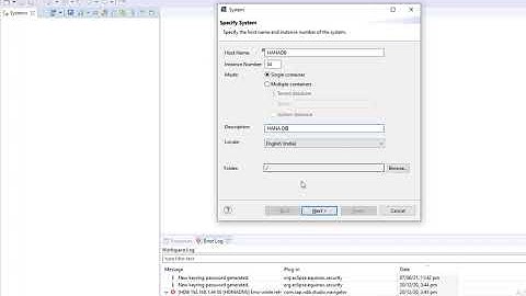 Video 19 - How to add SAP system on HANA Studio