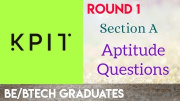 KPIT commonly asked Aptitude Questions for Round 1 |