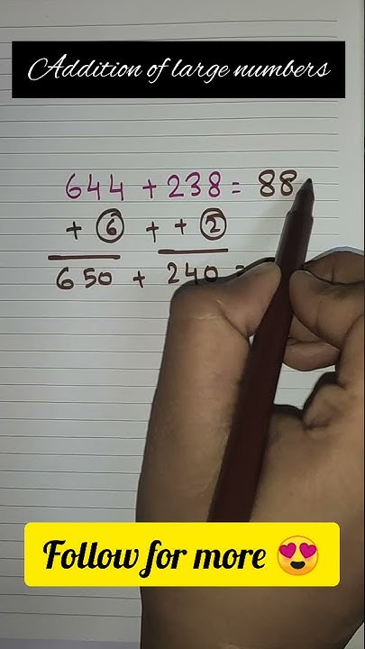 Addition of large numbers trick | how to add large numbers within a sec ...