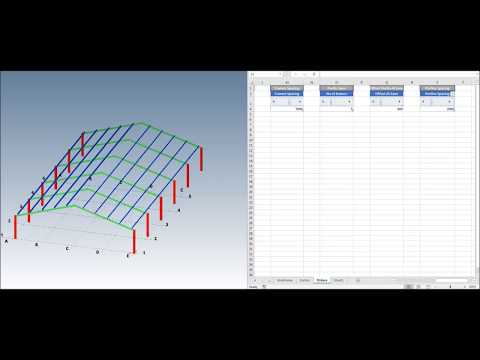 Excel & Tekla Live Link - Portal Frame (Tekla Open API)