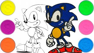 How to draw from Sand Painting Super Sonic #sonic