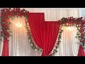 DIY - Red Floral Backdrop Diy- Dollar Tree Floral Backdrop  Diy- Wedding decor
