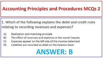 Accounting Principles and Procedures MCQs | Senior Auditor Test Preparation | Accounting MCQs |