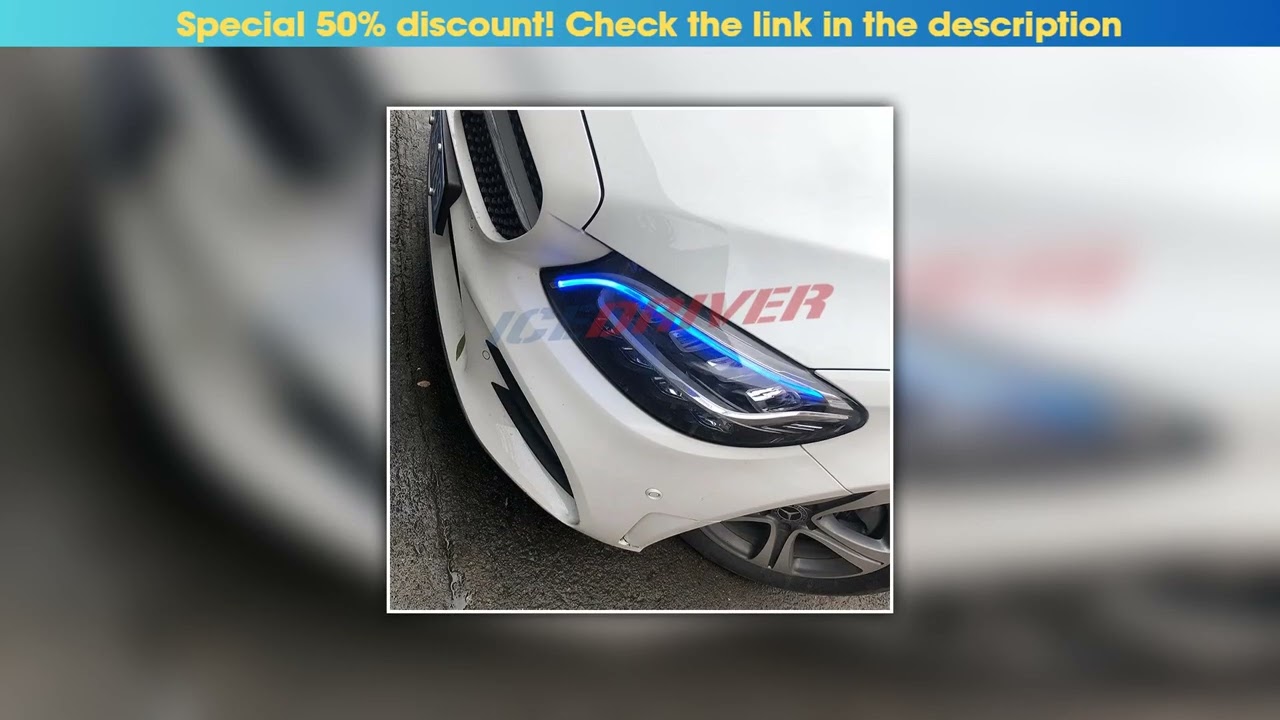Discount Icedriver for Mercedes Benz C class DRL RGB multicolor LED boards RGBW daytime running li