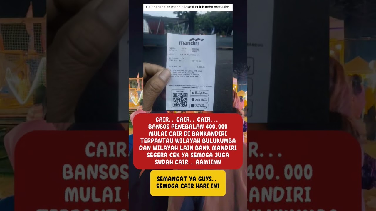 BANSOS PENEBALAN 400.000 CAIR HARI INI.. 