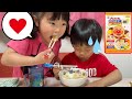 アンパンマンのこうやどうふに挑戦だぁ!!まりちゃんいずちゃんみなくんはアンパンマンのこうやどうふとカレイの煮付け食べられるかな??【まりちゃん いずちゃん みなくん PaPa's クッキング】