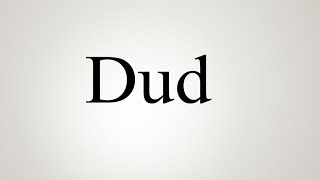 Dud (slang), meaning with sentence and example