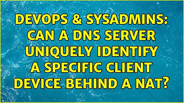 DevOps & SysAdmins: Can a DNS server uniquely identify a specific client device behind a NAT?