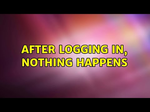 Ubuntu: After logging in, nothing happens