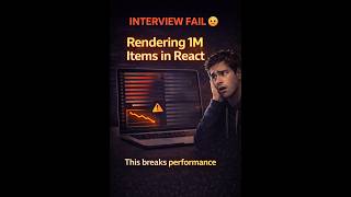 React Interview Fail 😨 Rendering 1M Items #reactjs #reactinterview #coding #shortsfeed #shorts