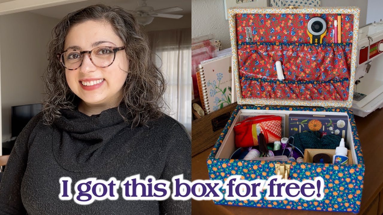 How I Upcycled an Old Sewing Box (with vintage fabric!) | Moonbelly Makes