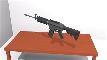 Blender Low Poly M4A1 [Timelapse]