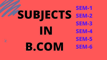 B. Com Subjects|Subjects in B.com|B.com complete details in telugu|B.com in telugu|B.com|Subjects||