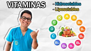 Vitaminas: Liposolubles e Hidrosolubles- Fácil