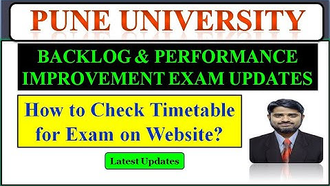 #SPPU New Updates | How to check Subjectwise Time Table? | Backlog & Performance Improvement Exam