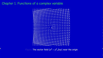 M3304 -  Holomorphic functions - Chapter 1 - Part 1