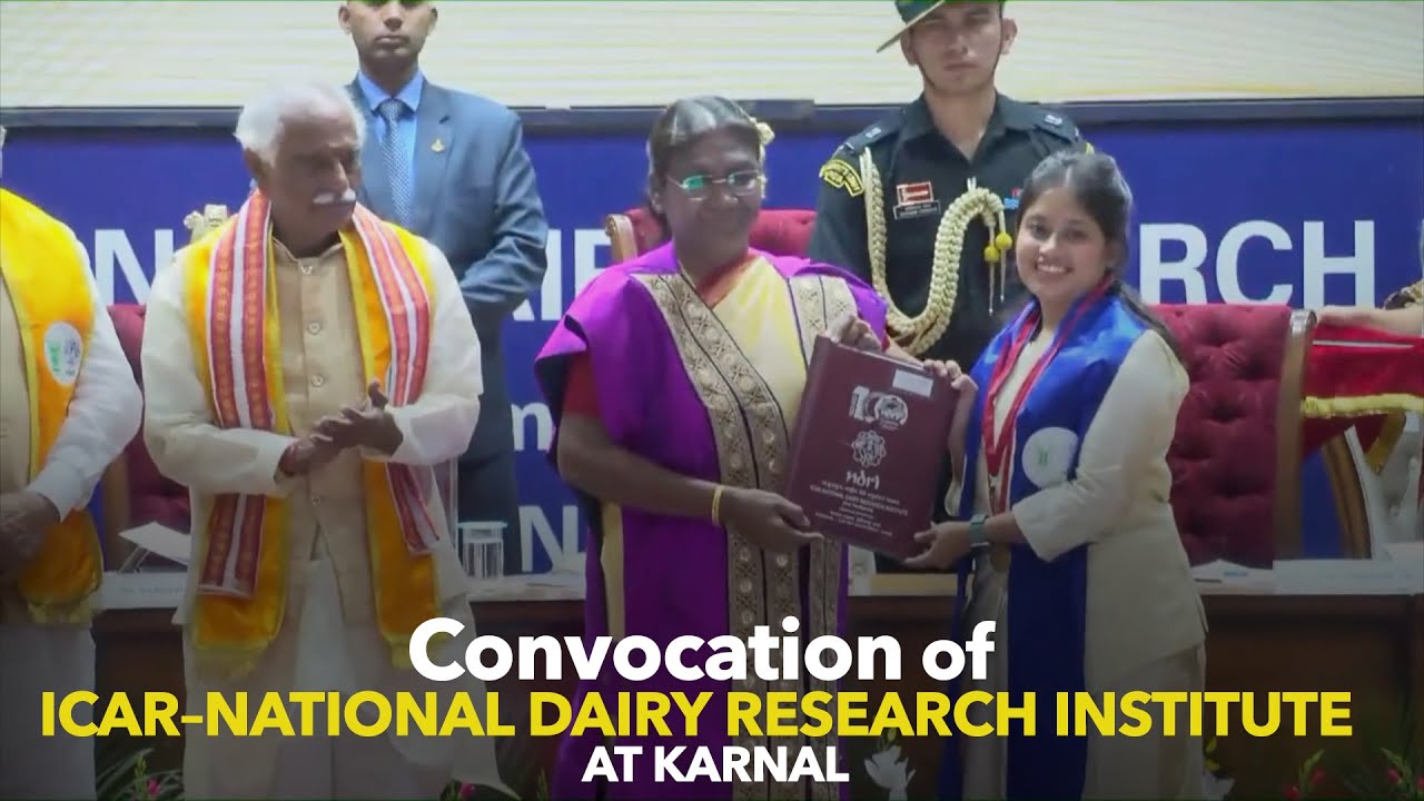president-droupadi-murmu-graces-the-convocation-of-icar-national-dairy