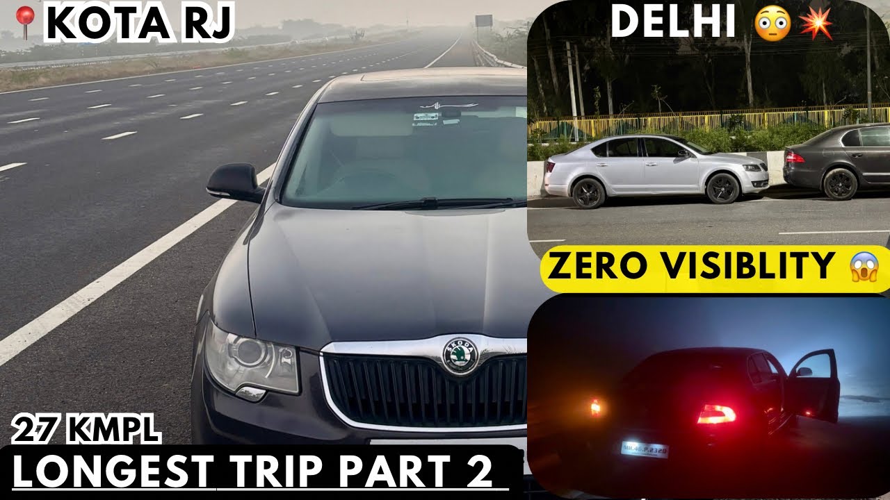 Record breaking mileage of SKODA SUPERB 2.0 | Night Drive gone wrong at DME expressway 😱