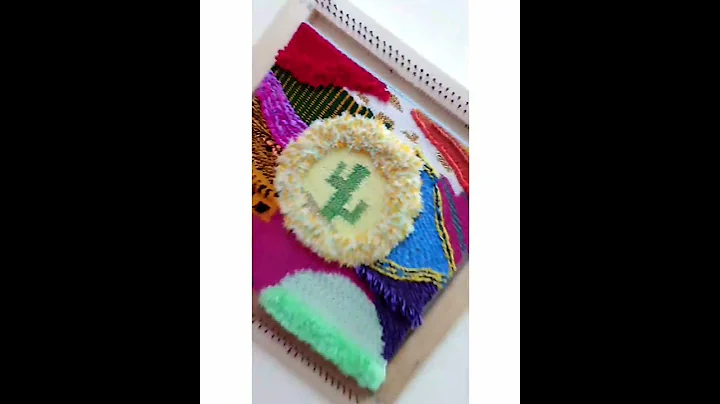 weaving tapestry using different yarns |mixmedia |wallhanging #shorts #art #weaving