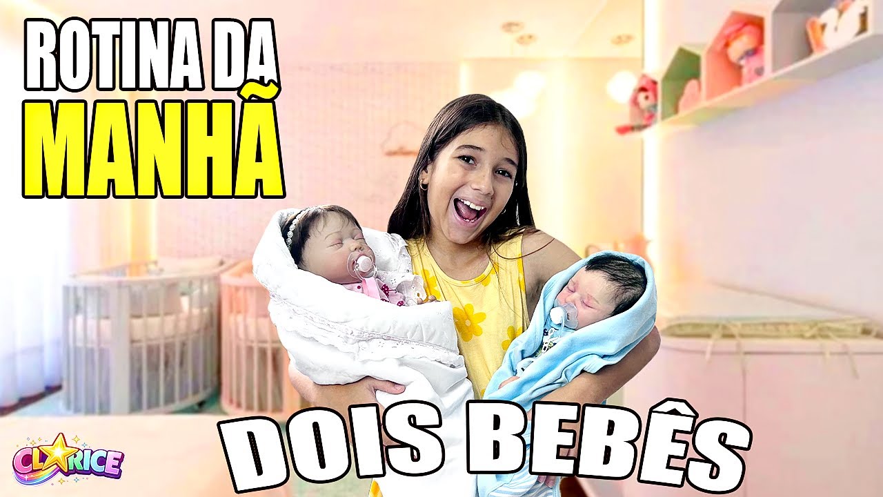 ROTINA DA MANHÃ COM DOIS BEBÊS l Bebê Reborn l Universo da Clarice