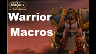 Clic Warrior Macros Guide