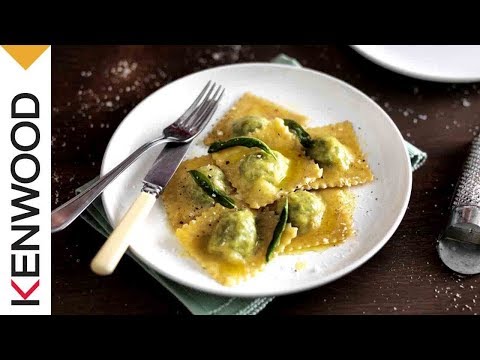 Spinach and ricotta ravioli with butter and sage sauce recipe hqdefault