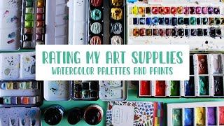 Rating All My Art Supplies Watercolor Palettes And Paints