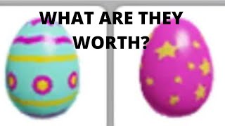 What a Stars Or Patterns Or Striped egg is worth in adopt me!