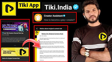 Tiki apps Creator assistant | Tiki apps notice original content creator | Tiki apps gray tick |
