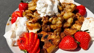 Bananas Foster French Toast on the Blackstone Griddle #blackstone #dessert