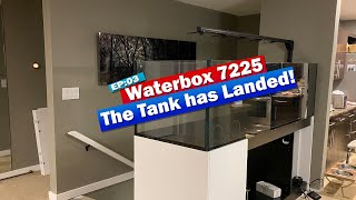 WaterBox 7225 Saltwater Aquarium Build update! Unboxing, build, Calrisea, plumbing, gfci! EP.03