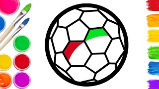 How To Draw & Color A Soccer Ball | Step by Step