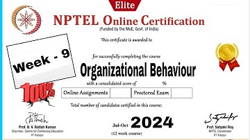 Organizational Behaviour week - 9 Assignment Answers || NPTEL 2024