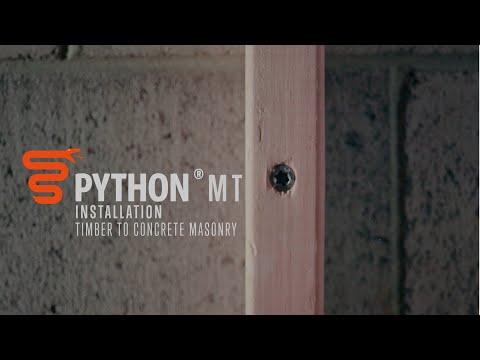 PYTHON MT Installation - Timber to Concrete Masonry