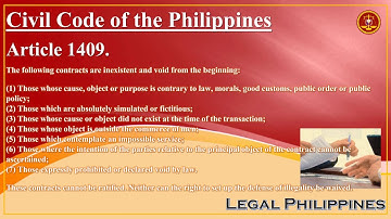 Civil Code of the Philippines, Article 1409