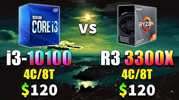 Core i3 10100 vs Ryzen 3 3300X | PC Gameplay Benchmark Test