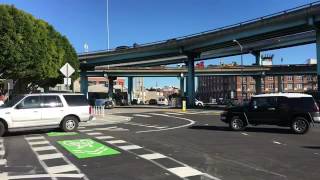 9th and Division protected intersection, San Francisco (time-lapse)