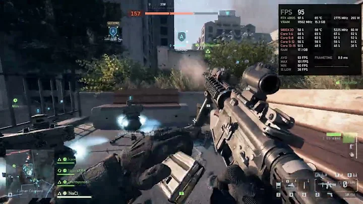 Battlefield 6 Ryzen 7 9800X3D RTX 4080 Super 1440p Native [Overkill Settings]