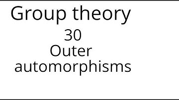 Group theory 30: Outer automorphisms