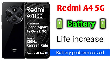 Redmi A4 5G battery protection /health settings | how to set battery health redmi A4 5G