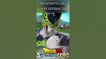 MR SATAN AND CELL FUNNY INTERACTION  #dragonball #dbz #goku #sparkingzero #shorts #anime