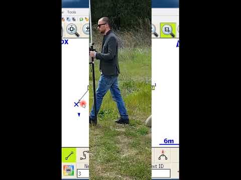 კონტურის დახაზვა (კოორდინატების აღებასთან ერთად)